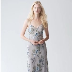Jenny Yoo, Size 6, “Juliana” Dress in Blue Agate Enchanted Floral Embroidery
